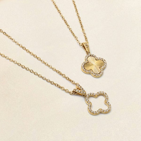 Say It With Timeless Clover Necklace - Yellow Gold Plated