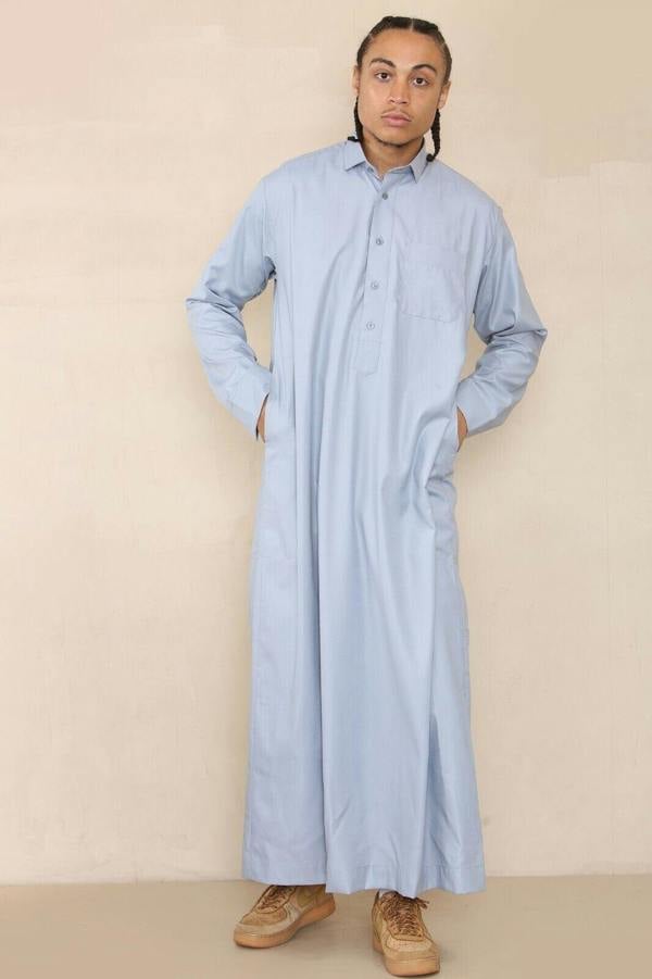 Infinity Leather Mens Thobe Jubba Saudi Ramadan Eid Islamic Kaftan Kaudara Arabic Jubbah