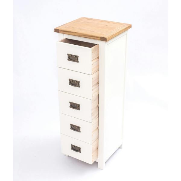 Cabinet Bits Lovere 5 Drawer Narrow Chest of Drawers Bras Drop Handle