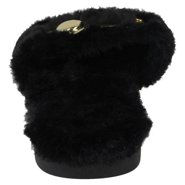 Spot On Ladies Spot On Flat Fur Mules F00140