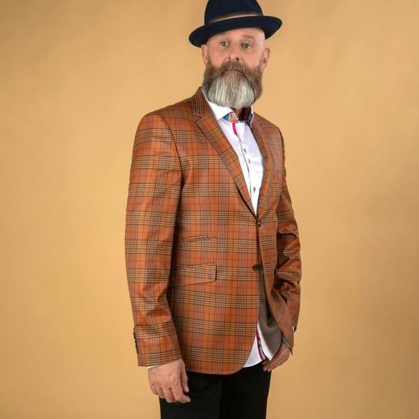 CLAUDIO LUGLI CHECK JACKET CLJ1910 – Premium Men's Patterned Shirt by Claudio Lugli | Bold Design, Tailored Fit, Best Printed Shirts