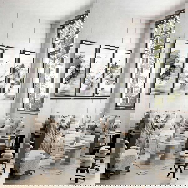 Framed Pictures For Living Room | Set of 3 wall art prints