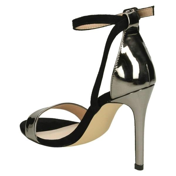 Spot On Ladies Spot On High Heel Ankle Strap Sandals