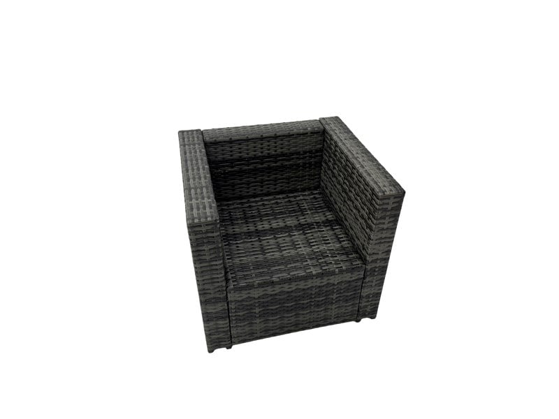 Fimous Rattan Garden Furniture Set Outdoor 10 Seater Patio Dining Corner Sofa Sets with Dining Table 2 Chairs 2 Big Stools Dark Grey Mixed