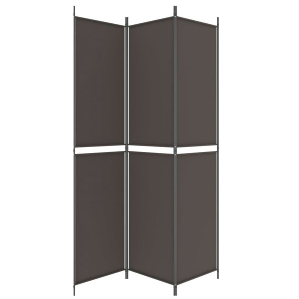 Berkfield 3-Panel Room Divider Brown 150x220 cm Fabric