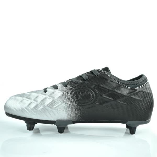 Senior Silver Fade Ignisio Football Boot – 6-Stud, Lace-Up, Sizes 7-12 - Optimum