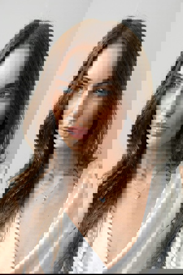 SVNX Diamante Heart Pendant Necklace in Silver Colour