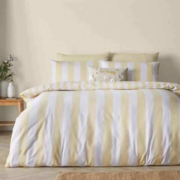 Cove Stripe Yellow Duvet Cover Set