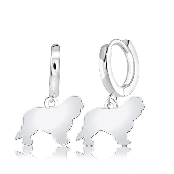 Mylee London Cavalier King Charles Spaniel Silhouette Silver Earrings