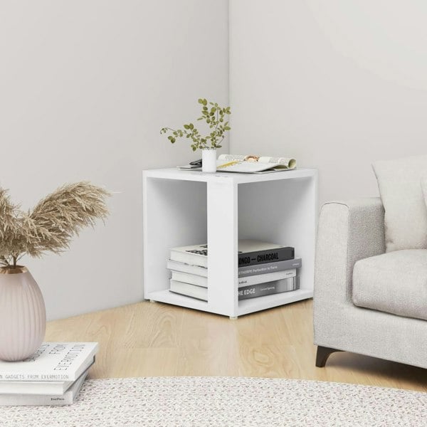 Berkfield Side Table White 33x33x34.5 cm Engineered Wood
