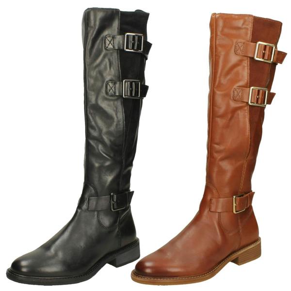 Clarks Ladies Clarks Knee High Boots Cologne Up