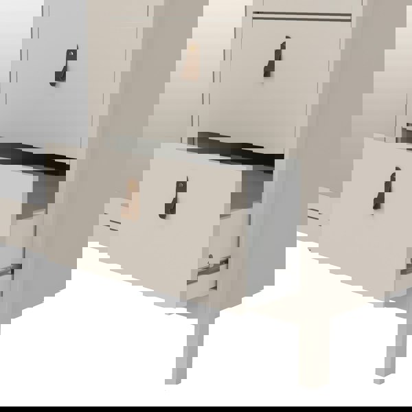 Furniture To Go Barcelona Wardrobe with 2 Doors + 1 Mirror Door + 2 Drawers in Cashmere