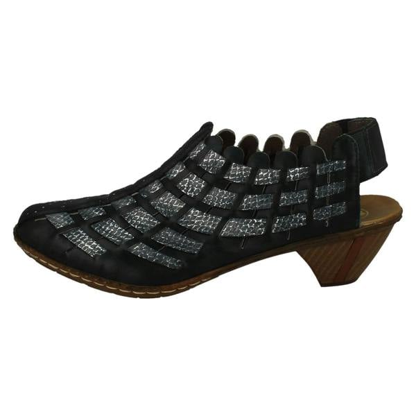 Rieker Ladies Rieker Sling Back Shoes With Woven Detail 46778