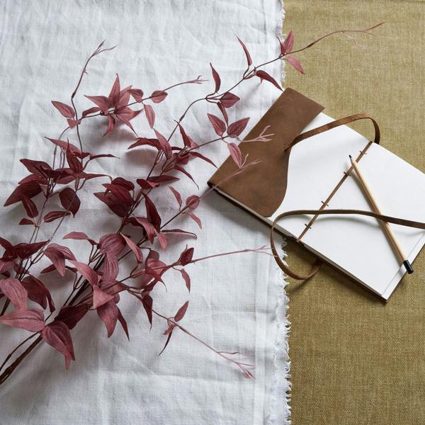 Wyld Haus Set of 3 Artificial Flowers Ornamental Burgundy Leaf Stems