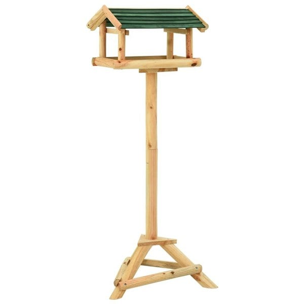 Berkfield Bird Feeder with Stand 37x28x100 cm Solid Fir Wood