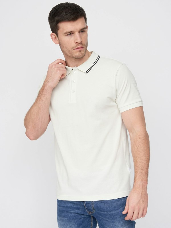 Duck and Cover Samtrase Polo - Off White