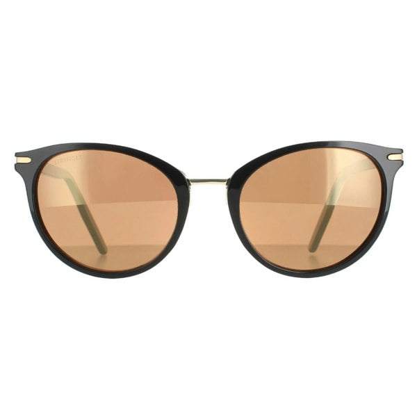Serengeti Sunglasses Elyna 8846 Shiny Black Mineral Polarized Drivers Gold
