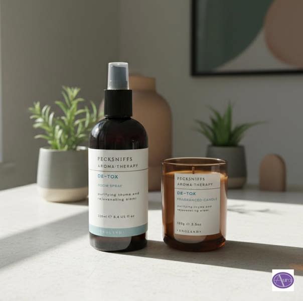 Pecksniff's Aroma Therapy De-Tox Candle & Room Spray