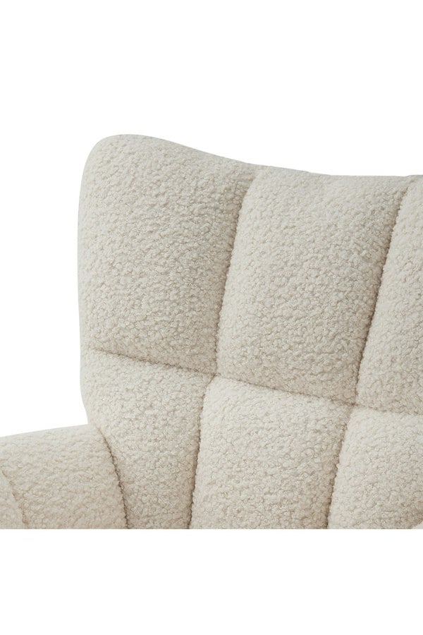 Living and Home Tufted Upholstered Rocking Chair with Pocket