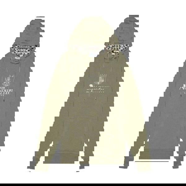 Aquascutum Mens Active Big Logo Hoodie - Army Green - 