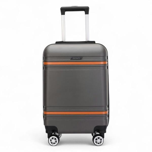 Infinity Luggage Hard Shell Modern Dual 4 Wheel Luggage Suitcase Set