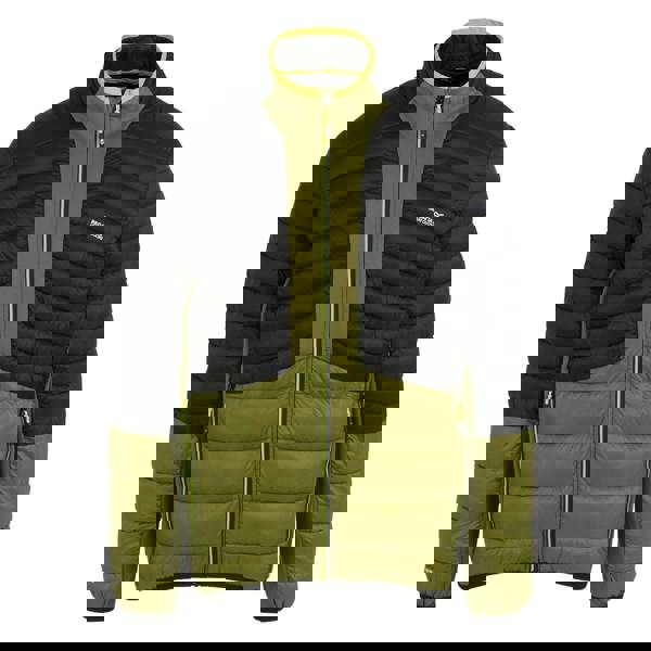 Regatta Mens Leedre Colour Block Hybrid Jacket - Nephrite Green/Black - 