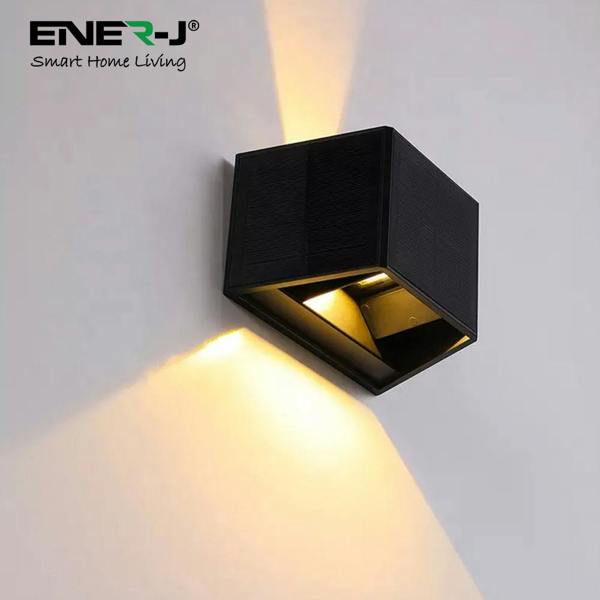 ENER-J Solar Powered Adjustable Beam Angle Up Down Wall Light, Wireless, No Mains Power Needed, 1300mAh
