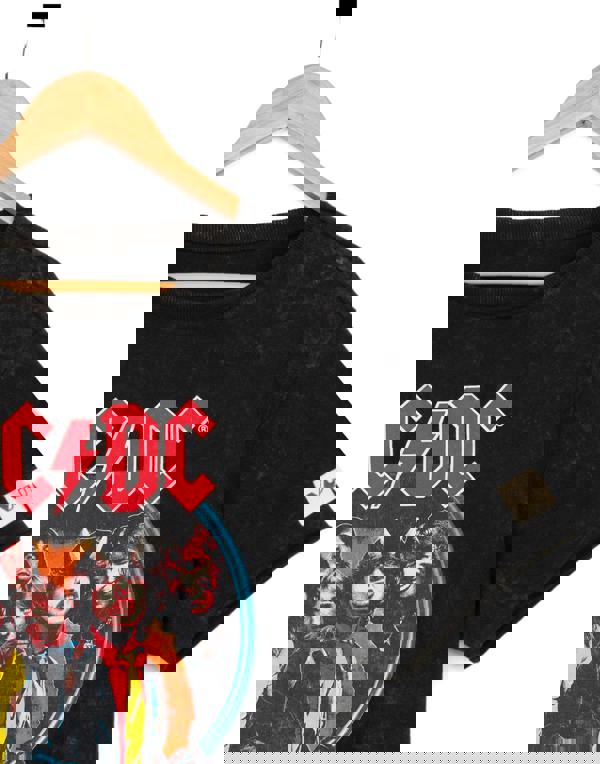 AC/DC Mens Black Band Members Short Sleeved T-Shirt