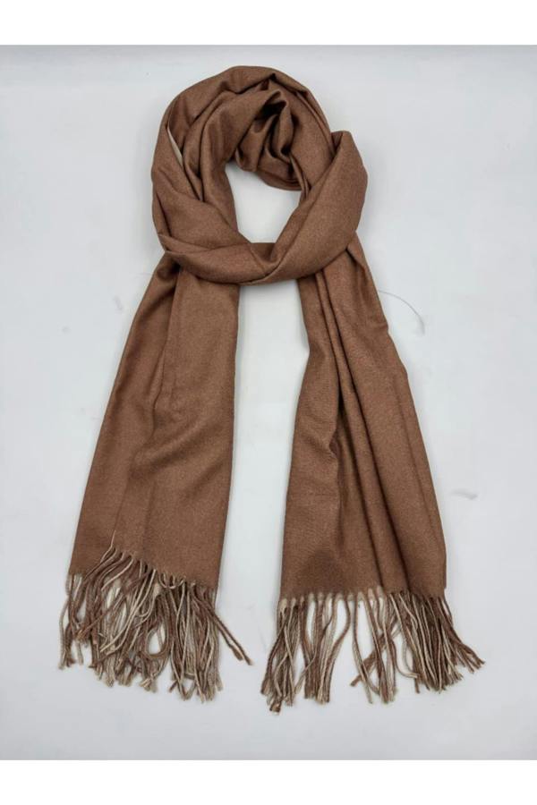 Dyzi Two-Tone Reversible Cashmere-Feel Scarf Taupe Brown