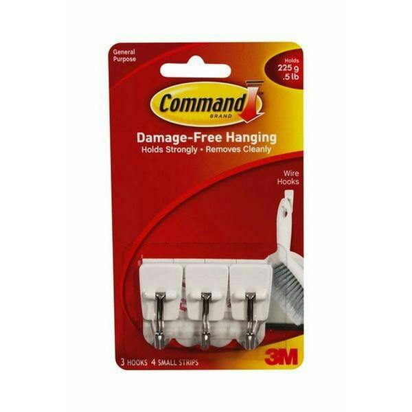 Command General Purpose Adhesive Wire Hooks (Pack of 7) - White - 