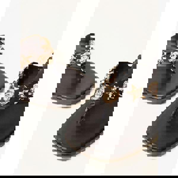 Blue Vanilla Sea Life Embellished Flip Flops