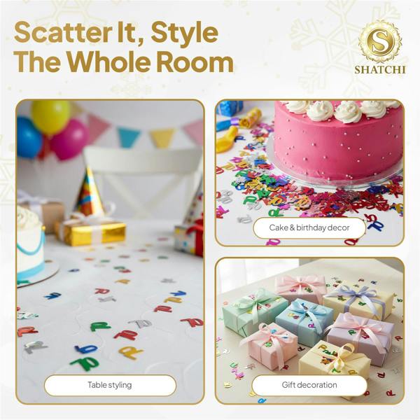 70th Birthday Multicolour Foil Confetti Pack for Party Tables, 1, 2 or 4 Pack Options image 7
