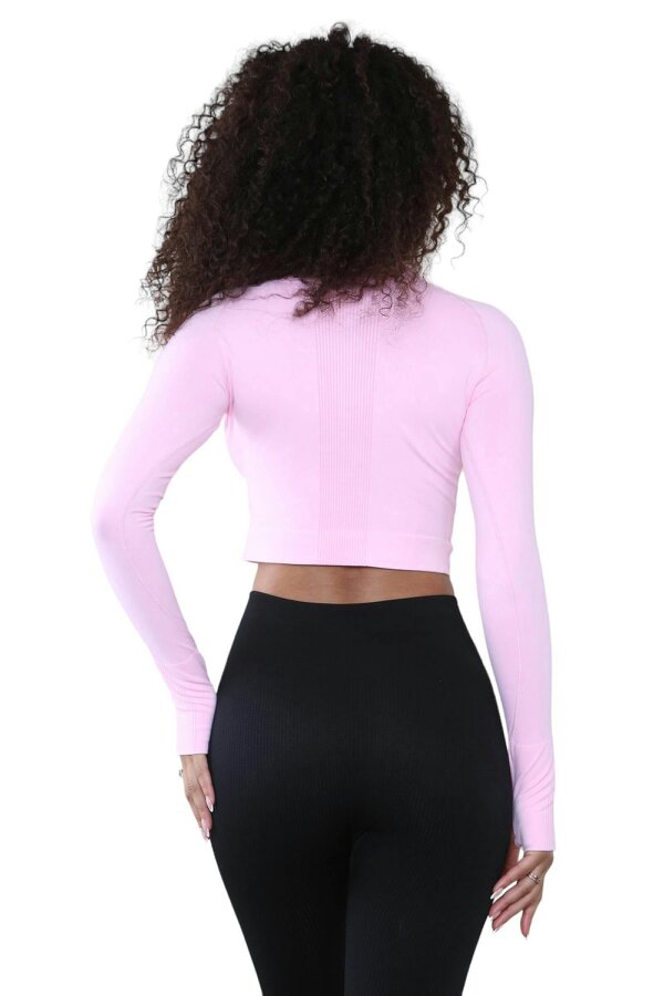 Elaina Fashion Women's Round Neck Tie-Dye Rib Seamless Slim Fit Crop Top Activewear 