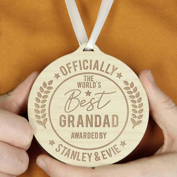 Personalised 'Officially The Best' Medal - close-up detail