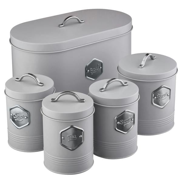Cooks Professional 5 Piece Kitchen Storage Set | Grey / Silver