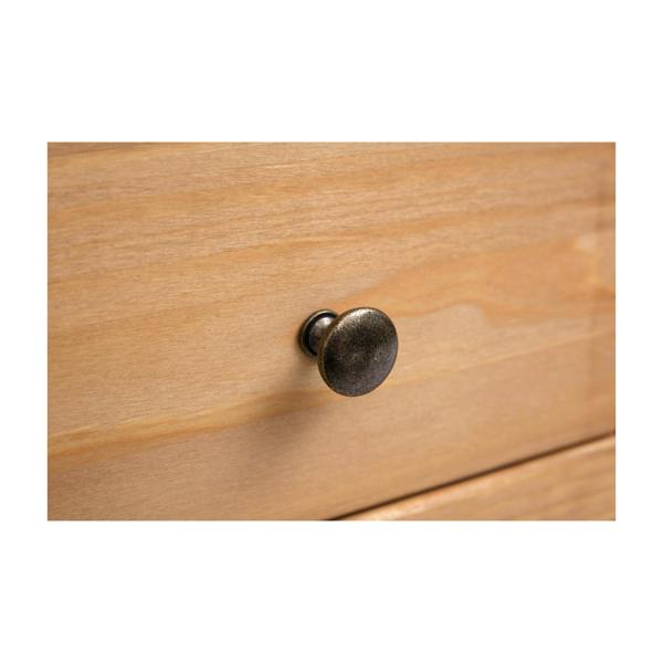 Cabinet Bits Lucca Waxed 3 Drawer 3 Door Sideboard Brass Knob