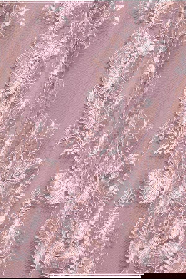 Halter Neck Lace High And Low Dress - Blush Pink DR3346M