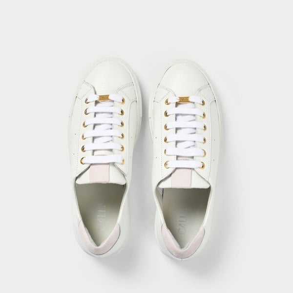 Calla Star Trainers - White Grain