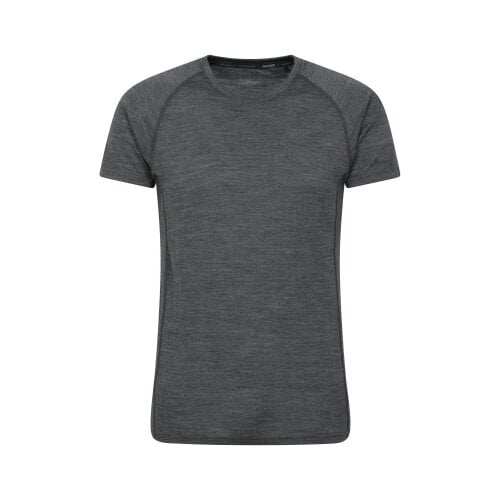 Mountain Warehouse Mens Summit II Base Layer Top - Grey - Grey - M - 50% Merino Wool/50% Polyester