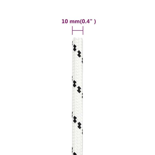 Berkfield Work Rope White 10 mm 100 m Polyester