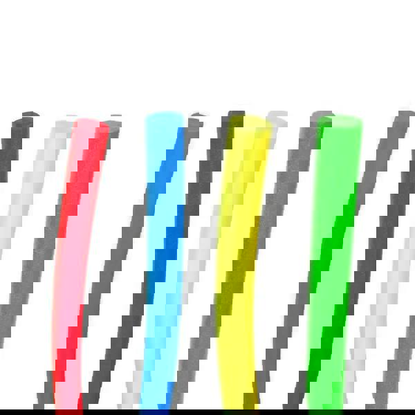 Vibrant neon comfy swimming noodle in red, blue, yellow, green