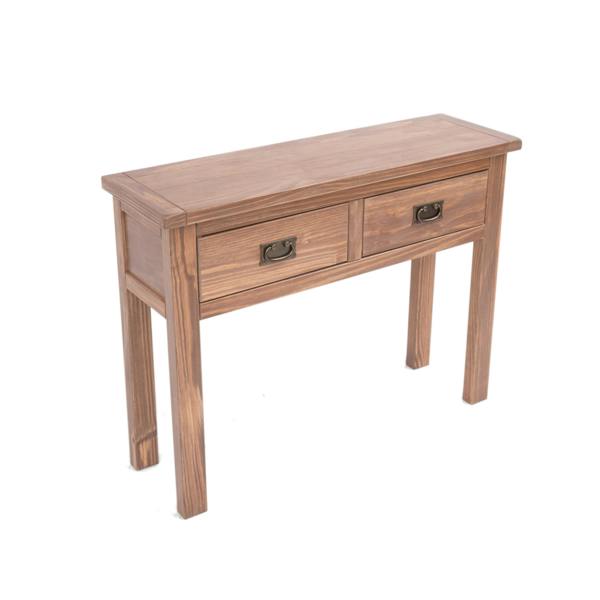 Cabinet Bits Padua Lacquered 2 Drawer Console Table Brass Drop Handle