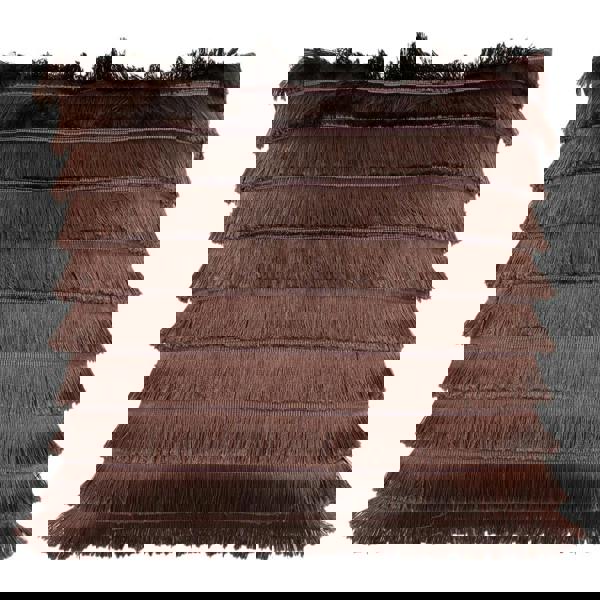 Furn Flicker Tiered Fringe Cushion Cover - Rock Rose