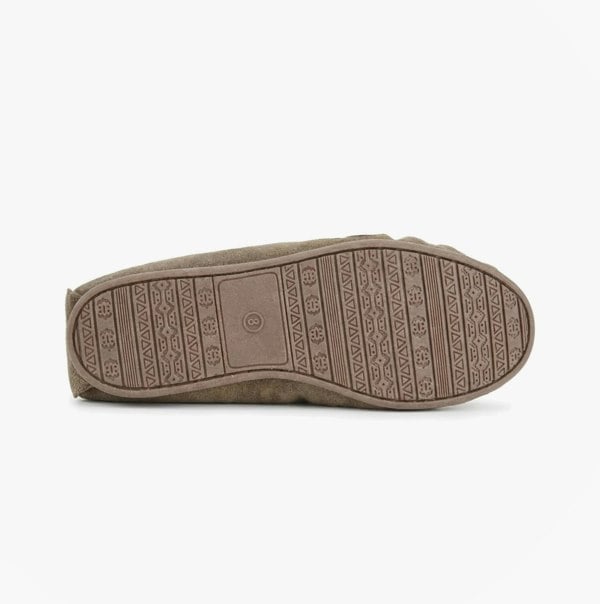 Mokkers BRUCE Mens Moccasin Slippers Taupe