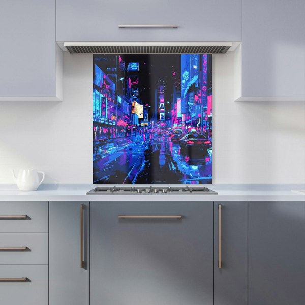 Warren Reed Time Square New York Glass Kitchen Splashback - 00011