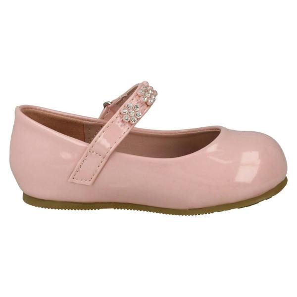 Spot On Girls Spot On Diamante Flower Strap Ballerinas H2487