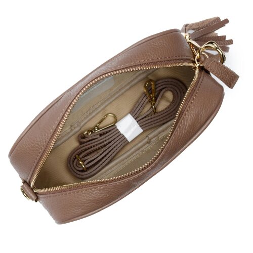 Elie Beaumont Crossbody Tassel Taupe
