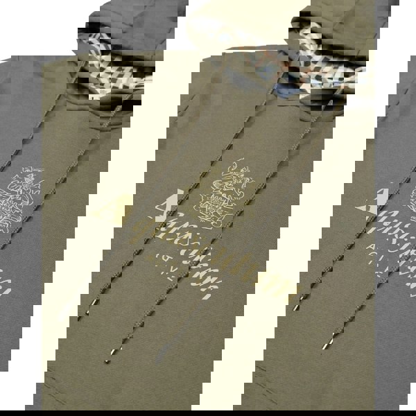 Aquascutum Active Big Logo Hoodie Army Green S