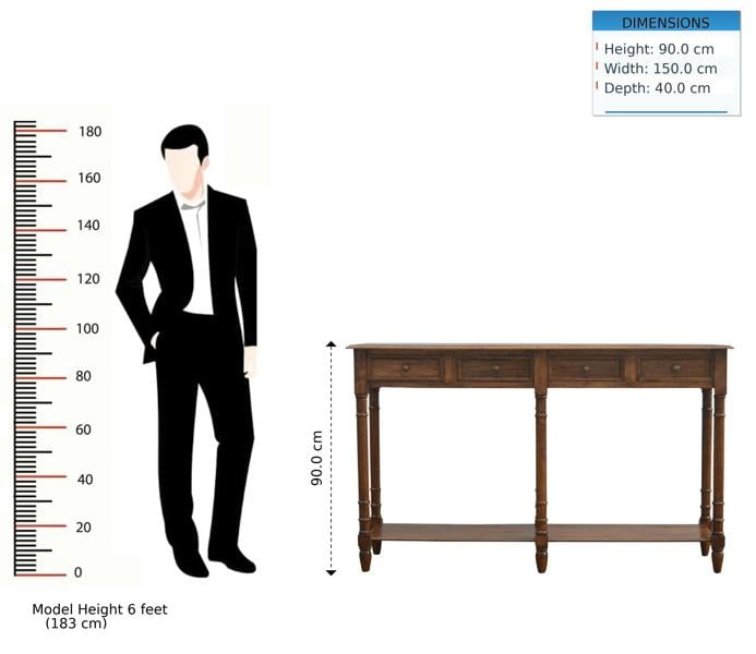 Artisan Furniture 4 Drawer Hallway Console Table