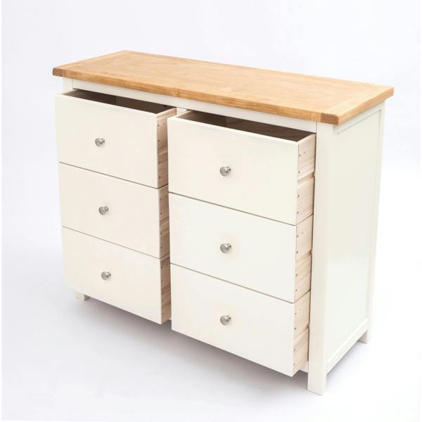Cabinet Bits Maggiori 6 Drawer Chest of Drawers Chrome Knob